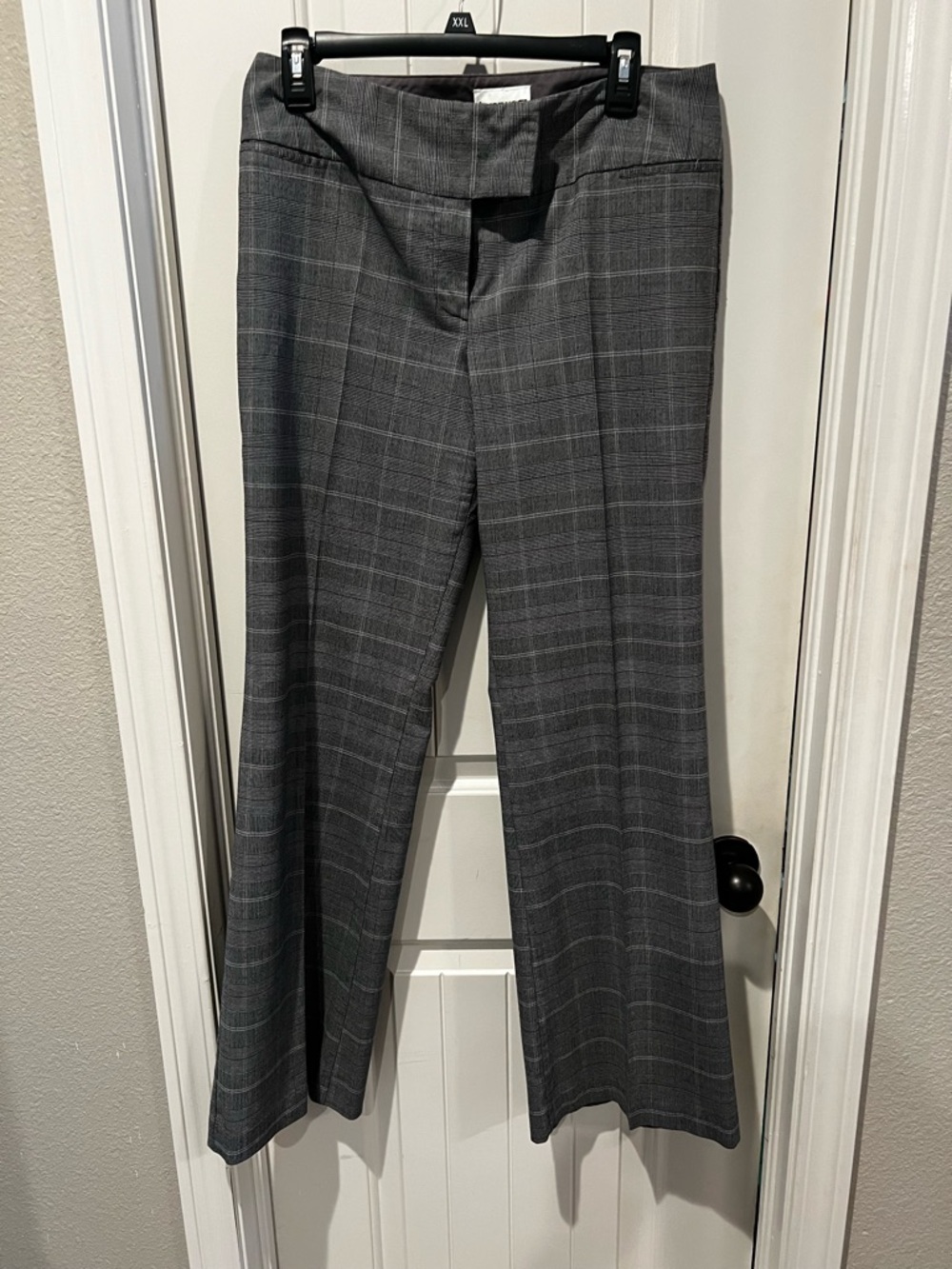 Gray and purple Plaid Boot-Cut Dress Pants wide leg sz 11